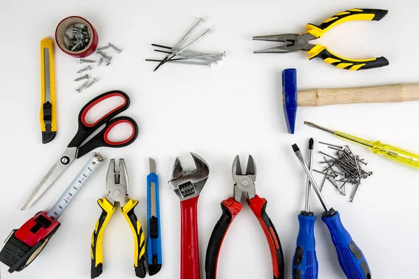 Set of tools, Many tools isolated on white background.