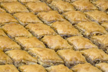 Geleneksel Türk tatlıları çeşitli; lezzetli tatlı Baklava