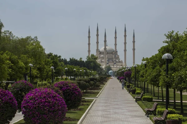 Adana Turcja Widok Meczet Sabanci Central Zdjęcie Koncepcyjne Podróży — Zdjęcie stockowe