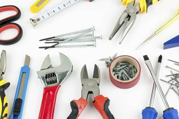 Industrial Work Tools Set Tools Isolated — Stock Photo, Image