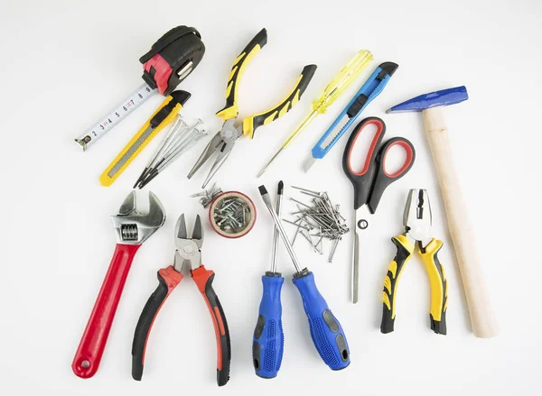 Industrial Work Tools Set Tools Isolated — Stock Photo, Image