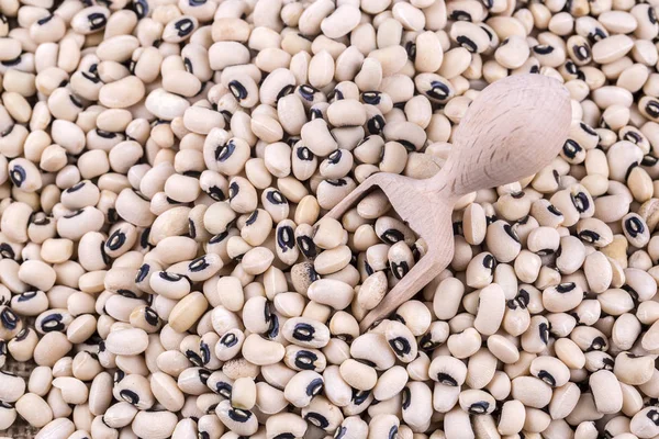 黒い目豆のテクスチャ背景 ササゲ豆 乾燥豆類 — ストック写真