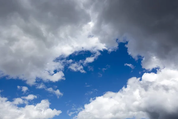 Blauer Himmel Hintergrund Mit Wolken Blick Naturfoto — Stockfoto