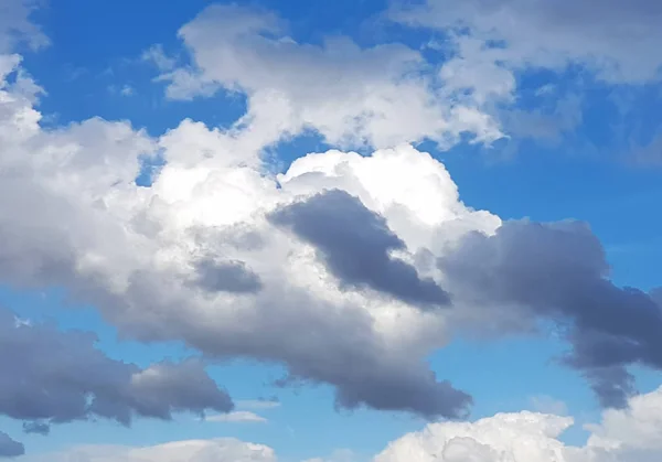 Blauer Himmel Hintergrund Mit Wolken Blick Naturfoto — Stockfoto