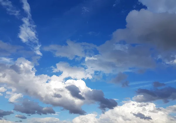 Fundo Céu Azul Com Vista Nuvens Foto Natureza — Fotografia de Stock