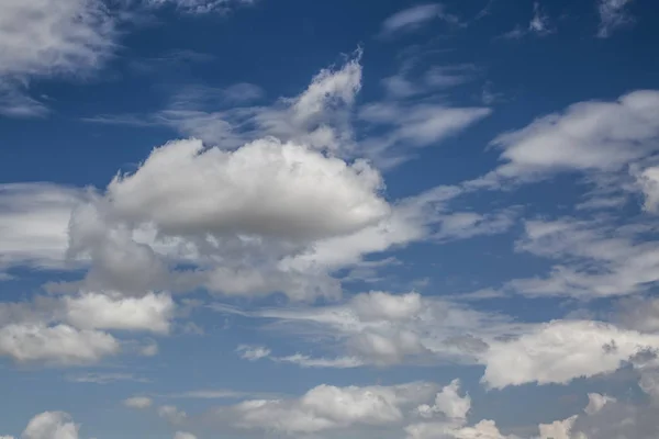 Blauer Himmel Hintergrund Mit Wolken Blick Naturfoto — Stockfoto