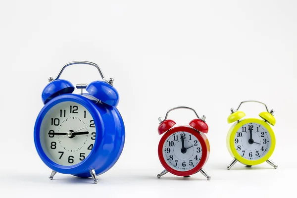 Alarm Clocks Isolated White Background — Stock Photo, Image