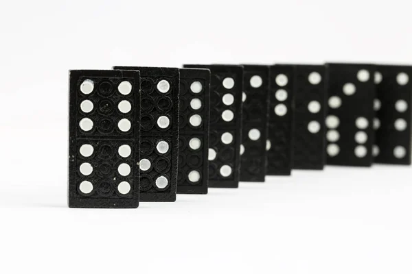 Domino Gioco Isolato Sullo Sfondo Bianco — Foto Stock