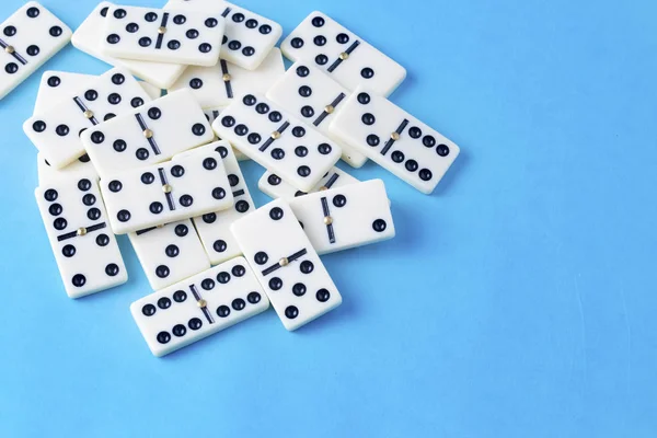 Domino game isolated on the blue background