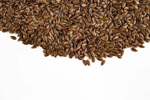 Linum Usitatissimum Scientific Name Brown Flax Seed Also Known Linseed — Stock Photo, Image