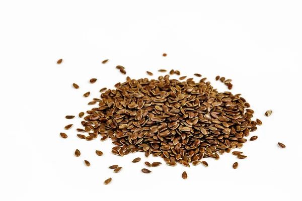 Linum Usitatissimum Scientific Name Brown Flax Seed Also Known Linseed — Stock Photo, Image
