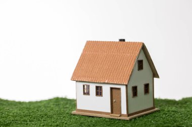 Konut çevre, izole küçük model evi. House resim.