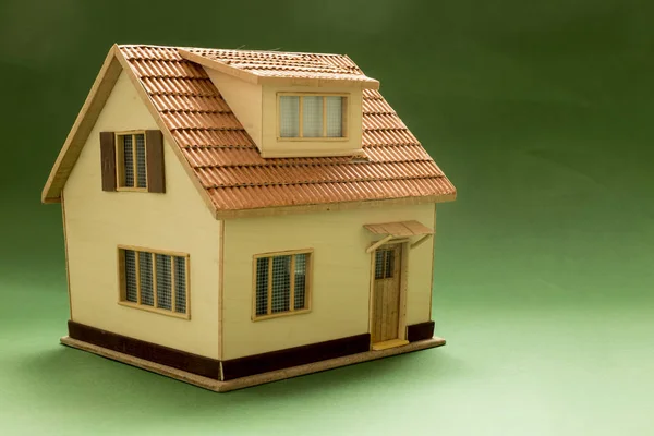 Ambiente Habitação Pequena Casa Modelo Isolado Imagem Casa — Fotografia de Stock