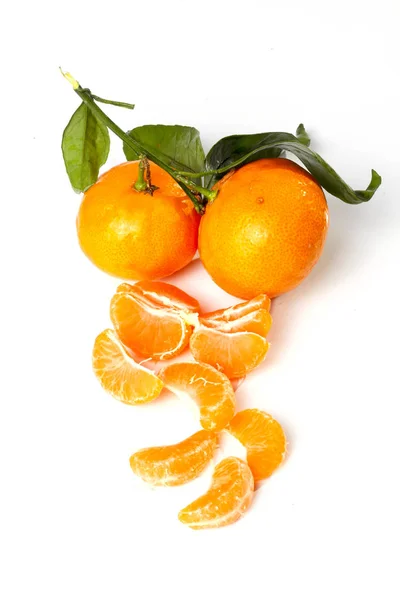 Alimentos Base Frutas Mandarina Mandarina Aislada Vitamina — Foto de Stock
