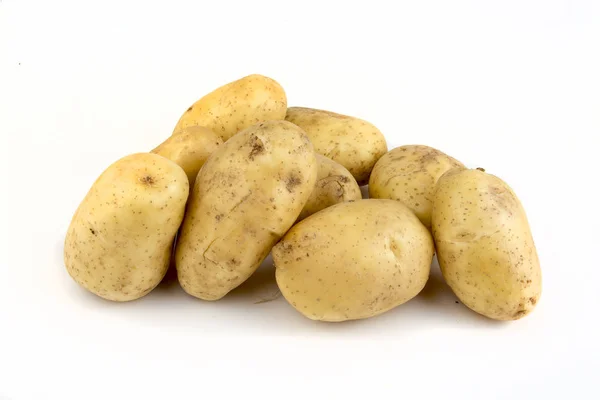 Frisches Bio Gemüse Kartoffeln Auf Weißem Hintergrund — Stockfoto