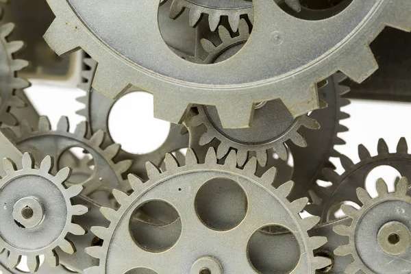Close View Old Clock Mechanism Gears Cogs Conceptual Photo Your — Stock Photo, Image
