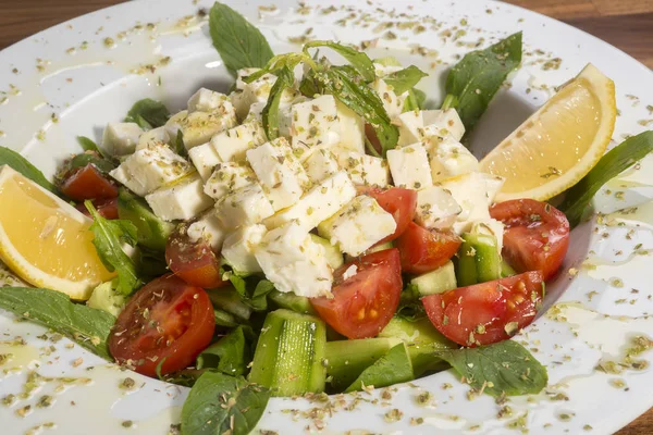 Salade Diète Verte Fromage Photo Nourriture — Photo
