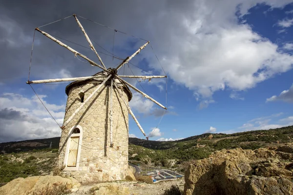 Travel Concept Photo Turkey Izmir Foca Windmill — Stock Photo, Image