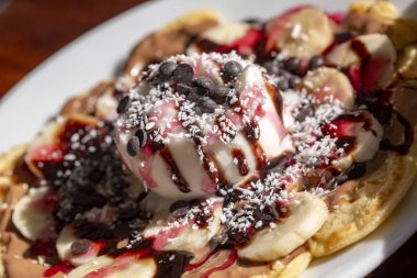 Türk usulü; Dondurma waffle lezzetli bir tat