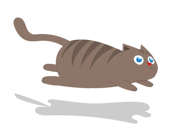 Roztomilý Kočka Nakreslit Obrázek Domácí Zvíře Koncept — Stock fotografie