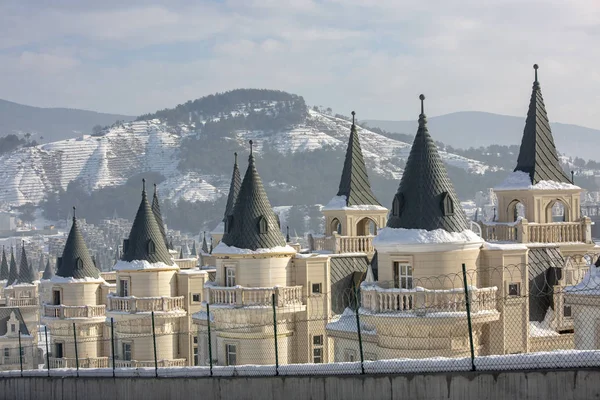 Mudurnu Bolu Turquía Enero 2019 Casas Castillo Burj Babas —  Fotos de Stock