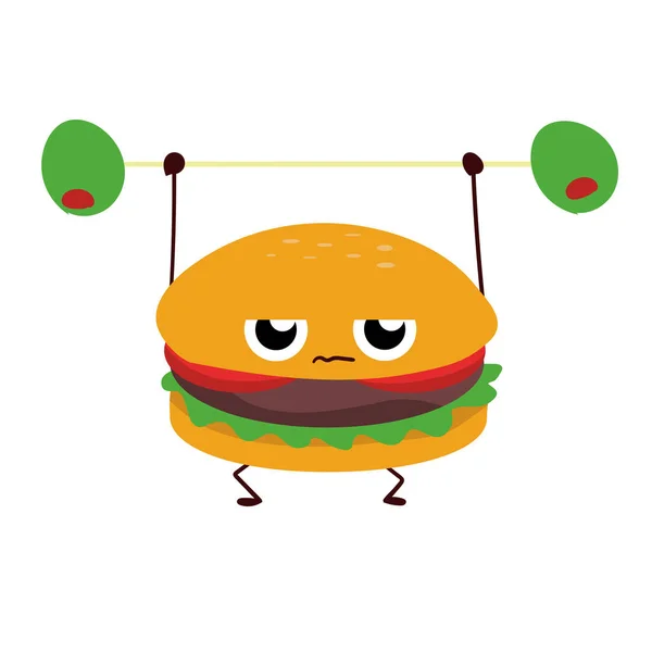 Веселий Малюнок Гамбургерів Концепція Їжі Мультяшний Фон — стокове фото