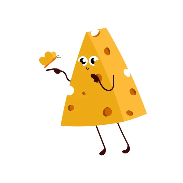 滑稽的奶酪字符 Ilustration 食品理念 — 图库照片