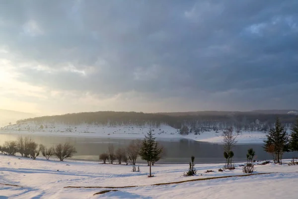 Golkoy Bolu Turquía Invierno Estación Nieve Paisaje —  Fotos de Stock