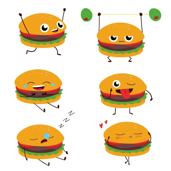 Fun hamburger drawing, food concept cartoon background.