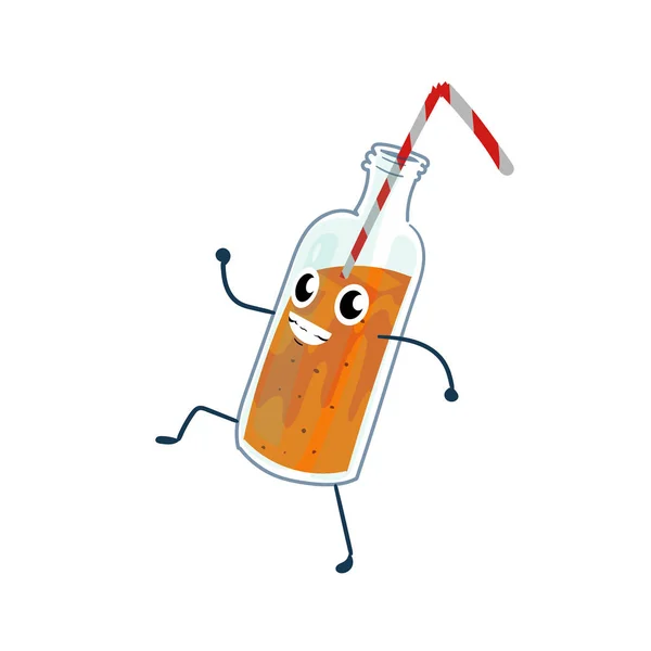 Funny Cute Orange Juice Illustration Cartoon Isolated — Stock Photo, Image