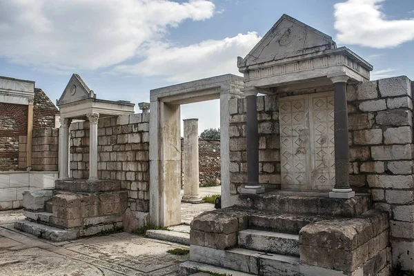 Ιερό Της Άρτεμης Στις Σαρδές Λυδία Αρχαία Πόλη Στο Σαλιχλί — Φωτογραφία Αρχείου