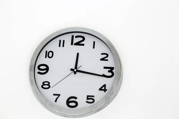 Fondo Reloj Pared Cuarzo Moderno Blanco Realista — Foto de Stock