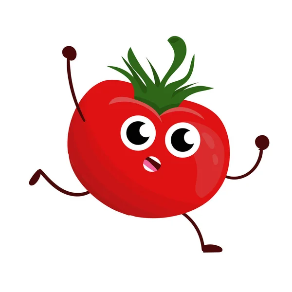 Leuke grappige tomaten geïsoleerde illustratie. Voedsel concept tekenen. — Stockfoto