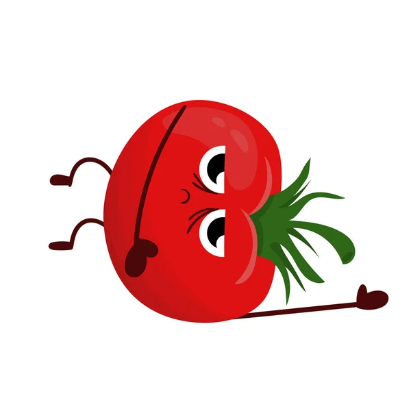 Cute funny tomatoes isolated illustration. Food concept draw. — Stock Photo, Image