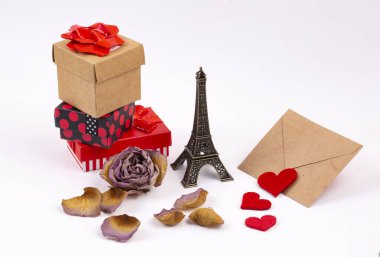 Minyatür Eyfel Kulesi, Paris. Seyahat kavramı fotoğraf. 