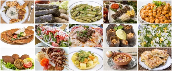 Kolase makanan Turki yang lezat secara tradisional. Foto konsep makanan . — Stok Foto