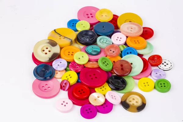 Sewing buttons background. Colorful sewing buttons texture — Stock Photo, Image