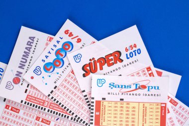 Istanbul / Türkiye, Türk piyango 11 Mart 2019, yakın çekim (
