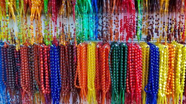 Geleneksel Türk tesbih tesbih ve renkli boncuk