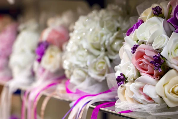 Flores de boda, primer ramo de novia. Decoración hecha de flujo — Foto de Stock