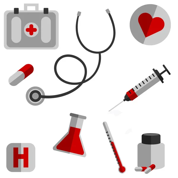 Handgezeichnetes Medizin-Icon-Set. Medizinische Versorgung, Apotheke Doodl — Stockfoto