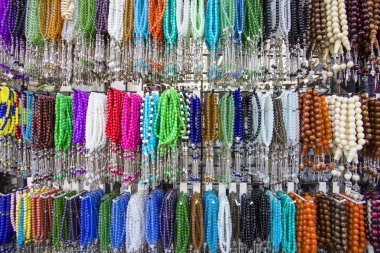 Geleneksel Türk tesbih tesbih ve renkli boncuk