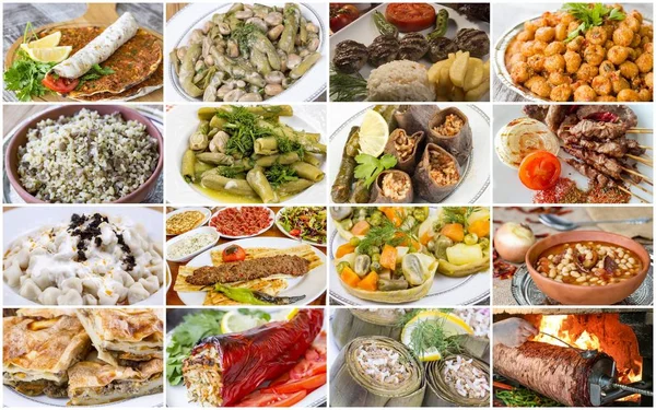 Tradicional deliciosa comida turca collage. Foto concepto de comida . — Foto de Stock