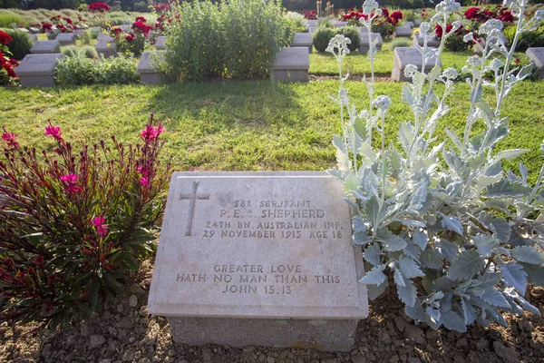 갈리폴리, 터키 / 2019년 5월 26일 / 론 파인 묘지는 코모입니다. — 스톡 사진