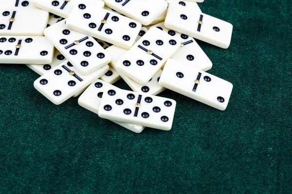 Falling dominoes. Domino effect. The domino game.