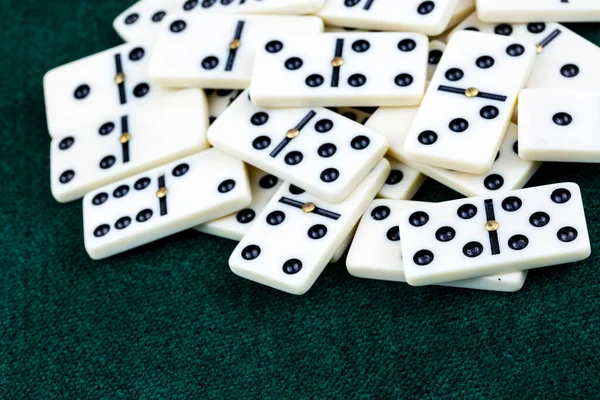 Falling dominoes. Domino effect. The domino game.