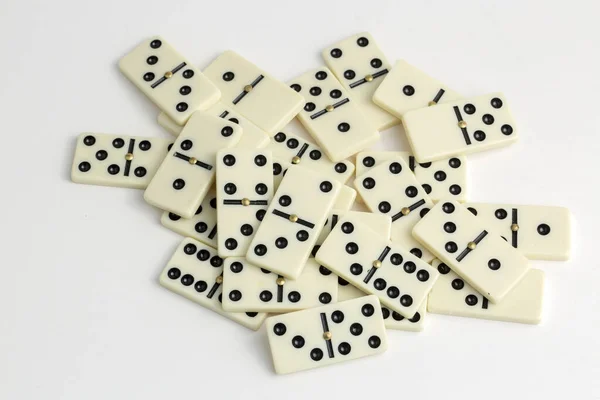 Falling dominoes. Domino effect. The domino game.