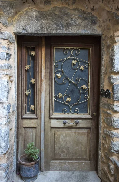 Старые Двери Деревянные Стены Текстуры Фона — стоковое фото