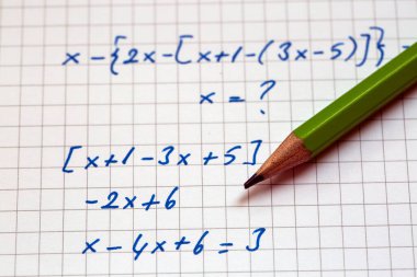 El 'in yakın çekimi Matematiksel Formüller. Eğitim kavramı