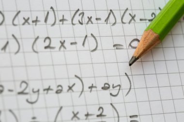 El 'in yakın çekimi Matematiksel Formüller. Eğitim kavramı